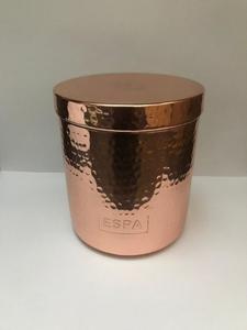 Pot à bougie en laiton doré avec couvercle Nouveaux modèles Pots à bougie vides pour la fabrication de bougies Récipients de luxe en étain avec logo personnalisé - Product Image 3