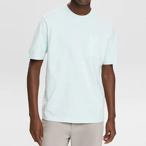 T-shirt pour homme fabriqué par un fabricant OEM, respirant, léger, imprimé sur mesure, 100% coton peigné, unisexe, manches courtes, coupe ample - Product Image 4