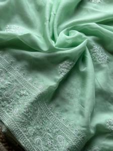 Dernière tenue de créateur à la mode haute sur demande meilleur tissu pur organza saree avec paillettes lourdes travail femme mode exportateur - Product Image 4