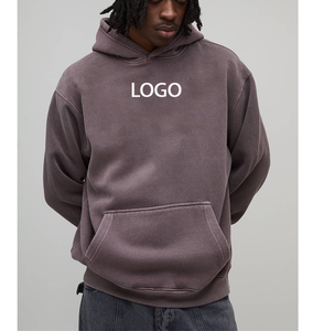 เสื้อฮู้ดผู้ชายแบบสตรีทแวร์ทรงหลวม ตัดเย็บแบบ OEM ODM  สำหรับออกกำลังกาย น้ำหนักเบา แห้งเร็ว ไม่มีเชือกผูก - Product Image 1
