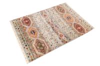 Karpet pintu sutra wol coklat persegi panjang, karpet Area motif persegi tepi dapat dicuci, karpet ruang tamu ruang doa Dekorasi Rumah