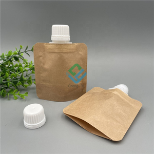 Bolsa de loción cosmética de papel Kraft reciclable gran oferta 1 oz 30 gramos 100mL bolsa de boquilla de pie - Product Image 2