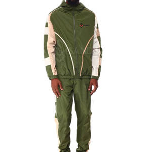 Ensemble de jogging décontracté pour homme en coton 100% de haute qualité, couleur unie, coupe-vent d'hiver, option grande taille, à capuche et élastique - Product Image 6