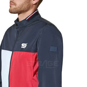 Veste bomber en toile à col montant avec logo sur le devant, design tendance, nouvelle collection, best-seller, facile à porter, chaude pour l'hiver, pour hommes - Product Image 6
