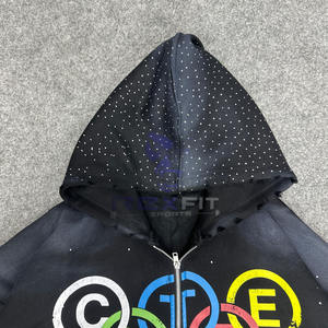 Nouveau sweat à capuche à fermeture éclair de qualité supérieure très demandé imprimé en relief fabriqué en usine à prix avantageux sweats à capuche pour hommes sweats à capuche pour hommes - Product Image 5