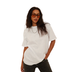 Tops informales de manga corta con cuello redondo para mujer, blusa holgada básica, camiseta de talla grande - Product Image 1