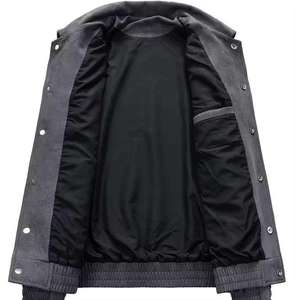 Vestes universitaires pour hommes, impression de logo personnalisée, vestes de baseball, style streetwear - Product Image 5