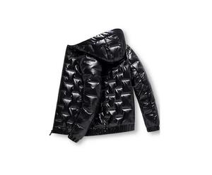 เสื้อแจ็คเก็ตพัฟเฟอร์ดีไซน์สั่งทำสีดำเงาทันสมัยสำหรับผู้ชาย กันลม ระบายอากาศได้ดี ดีไซน์ล่าสุด เสื้อแจ็คเก็ตพัฟเฟอร์ผู้ชาย - Product Image 2