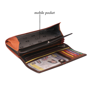 <b>Women's</b> New Design Long <b>Wallet</b> PU Leather Fashion Clutch Bag with Button Closure Cotton Lining Promotion Gift From India - Product Image 6