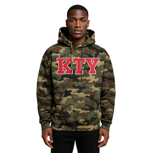 Kap เสื้อฮู้ดลายพรางแบบสวมหัว, เสื้อมีฮู้ดคอตตอนพรีเมี่ยมผสมเสื้อผ้าพี่น้องกรีกชุดสตรีทแวร์ออกแบบได้ตามต้องการเก้าชาติกรีก - Product Image 1