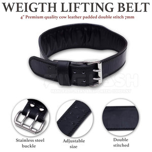 Ceinture de musculation en cuir de haute qualité, ceinture de soutien robuste pour levages lourds et utilisation en salle de sport - Product Image 3