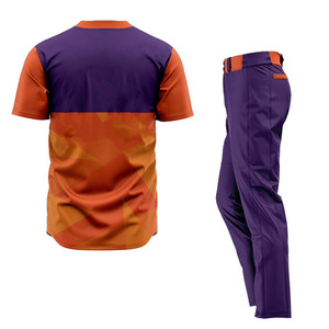 High Quality Breathable <b>Baseball</b> Uniforms Custom Digital Print Design Anti-Bacterial Anti-UV 100% Polyester Men's Adult Low - Product Image 2