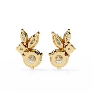 Pendientes de Diamantes Cultivados en Laboratorio de Oro de 18K Hechos a Mano |   Pendientes de Diseño Contemporáneo de Primera Calidad |   Joyería de Lujo Sostenible de Élite - Product Image 4