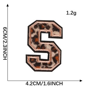 5,5 cm autoadhesivo letra hierro en palo inicial en 3M personalizado 26 alfabeto Chenille parches bordados para ropa DIY sombreros ODM - Product Image 6