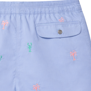 Shorts de Baño Estampados Azul Claro para Hombre, Secado Rápido, Traje de Baño Cómodo para Verano - Product Image 4