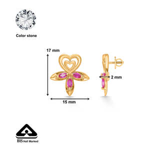 Boucles d'oreilles clous géométriques en zircon en or 14 carats pour femmes, plaquées or rose ou or blanc - Product Image 5
