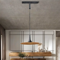 DC 48V nordique noir japonais suspension lampe éclairage Led décoratif pendentif lumière lustres plafond pendentif lumières or