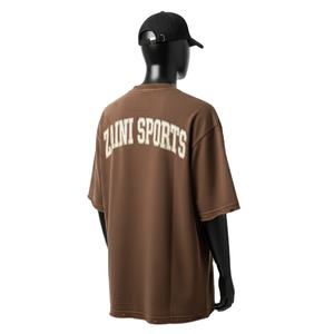 Camiseta 100% algodón para hombre, corte holgado, estampada, estilo oversize, transpirable, con efecto lavado, serigrafiada, con logotipo personalizado. - Product Image 4