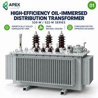 Transformateur de distribution immergé dans l'huile à haute efficacité APEX S22-M 315-1600 kVA 20 kV/400-415 V avec réservoir corrugué scellé IEC 60076