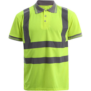 Summer Construction Safety <b>Polo</b> Shirt with Hi Vis Reflective Stripes High Visibility for Security <b>Water</b> Proof <b>Polo</b> Shirts - Product Image 5