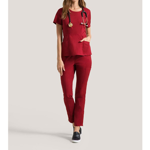Venta caliente ropa médica de manga corta de verano Hospital Split traje uniforme de enfermera - Product Image 4