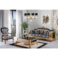 Canapé sectionnel de luxe classique en bois massif Camélia, style artisanal réglable, construction durable, fait main, pour salon de villa