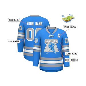 Color personalizado y diseño bajo MOQ uniforme Kit de hockey sobre hielo Jersey bordado logotipo personalizado secado rápido Hockey sobre hielo Jersey - Product Image 2