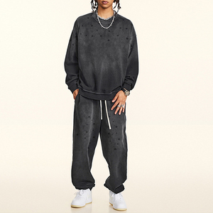 ชุดวอร์มสองชิ้นของผู้ชายชุดวอร์มกางเกงโอเวอร์ไซส์วินเทจโอเวอร์ไซส์ออกแบบได้ตามต้องการ - Product Image 4