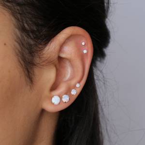 High Quality <b>925</b> Sterling <b>Silver</b> Vintage Opal Charm <b>Earrings</b> for Women-Party & Wedding Anniversary Gift Wholesale Prices - Product Image 2