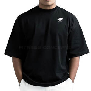 Top Design hommes Boxy Fit T-Shirts avec Logo personnalisé 2025 dernière conception hommes nouveauté coupe ample imprimé T-Shirt pour hommes - Product Image 1