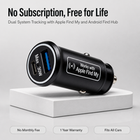 Chargeur de voiture 2-en-1 AP200G avec localisateur pour Apple Find My et Android Find Hub, charge rapide USB-C 30W, garantie 1 an
