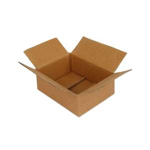Boîte d'expédition en carton ondulé brun polyvalent 8x6x4 à 3 plis étanche portable recyclable fabriqué en matériaux recyclés pour l'exposition - Product Image 4