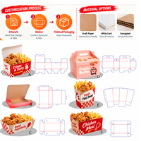 Boîtes à hamburgers personnalisées, emballages en papier jetables pour hamburgers, boîte d'emballage pour restaurant de restauration rapide à emporter, logo personnalisé