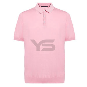 Camiseta Polo de manga corta ajustada informal personalizada para hombre, Jersey transpirable de tela con color sólido y logotipo impreso para golf - Product Image 1