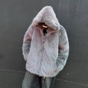 Veste personnalisable avec col en fausse fourrure Veste polaire rembourrée en coton pour homme Vêtements de travail Veste froide - Product Image 4