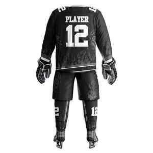 Latest Design Custom OEM Sportswear Ice Hockey Uniform Set Cheap Price Sublimated Hockey <b>Kit</b> - Product Image 4
