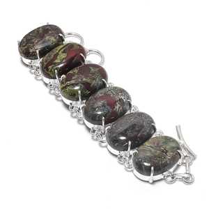 Pulsera de Navidad con Gema de Sangre de Dragón, Plata de Ley 925, Hecha a Mano, Estilo Vintage, para Fiestas, de Terceros - Product Image 2