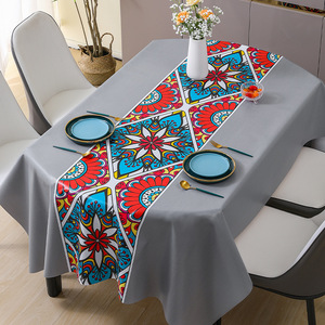 Wholesale Ethnic Wind <strong>Oval</strong> Tablecloth Waterproof Anti-oil Anti-scalding PVC Tablecloth Coffee <strong>Table</strong> <strong>Cloth</strong> - Product Image 2