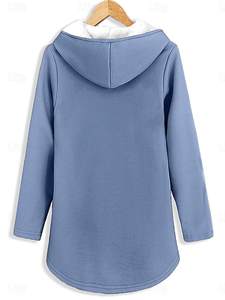 Femmes Hoodies Polaire Coton Surdimensionné À Capuche Cou À Manches Longues Pull Casual Femmes Oversize Hoodies - Product Image 6