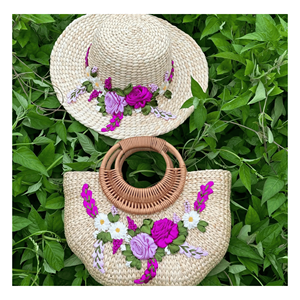 Water Hyacinth <b>Hats</b> woven hyacinth plant material designed <b>for</b> summer headwear and lifestyle styling produced in Vietnam - Product Image 3