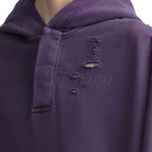 Haute qualité confortable en détresse Hoodies jeunesse décontracté hiver porter nouveau Style solide séchage rapide respirant épais tissu à capuche - Product Image 6