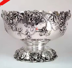 Salade en aluminium en métal fini argenté et bol de service de nourriture pour le restaurant et le bar de l'hôtel - Product Image 5