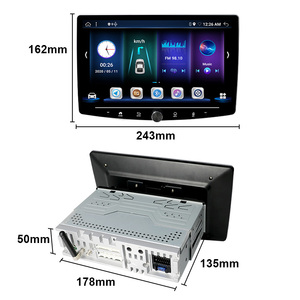 Phổ 1 DIN 10.1 inch 4 + 64GB Carplay <span class=keywords><strong>Android</strong></span> đa phương tiện Player Car DVD Player xoay 360 độ đài phát thanh xe - Product Image 2