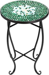 Table en mosaïque rustique faite à la main de haute qualité, écologique, multifonctionnelle, motifs géométriques colorés pour le charme de la maison à l'occasion de Diwali - Product Image 2