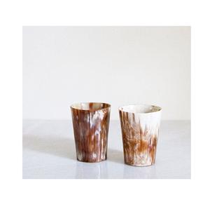 Auténtica taza de cuerno y vidrio hecho a mano natural rústico pulido juego ecológico para decoración de Bar fiestas de cocina y regalos especiales - Product Image 4