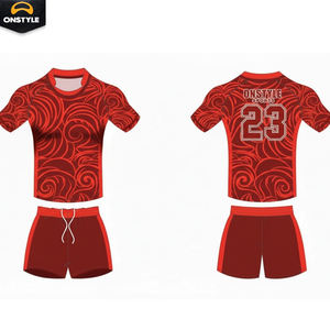 Conjunto de Equipación de Rugby al por Mayor |   Pantalones Cortos Deportivos Transpirables con Estampado Digital y Logotipo Personalizado |   100% Poliéster de Secado Rápido Antibacteriano para Deportes - Product Image 6