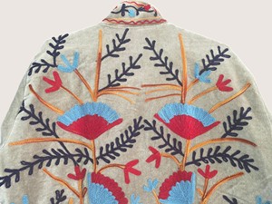 Veste Bohème en Coton Brodé Floral Écologique Suzani à Manches Longues Col Rond Grande Taille pour Femme – Vêtement d'extérieur Décontracté Hiver - Product Image 5