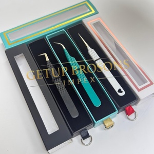 Pince à épiler multifonction GETUP BROSONS IMPEX GBI-EET-2851 de haute précision, en acier inoxydable, à pointe fine, pour cils (90°/courbe/isolation) - Product Image 6