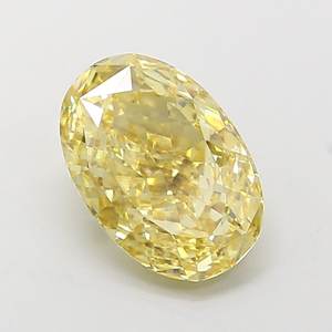 Diamant ovale de 2,52 ct VS1, jaune clair fantaisie, cultivé en laboratoire - Product Image 1