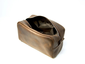 Neceser de cuero duradero a la moda para hombre, Kit Dopp, accesorios de afeitado para viajar, organizador, bolsa de equipaje de viaje, adultos de negocios - Product Image 4